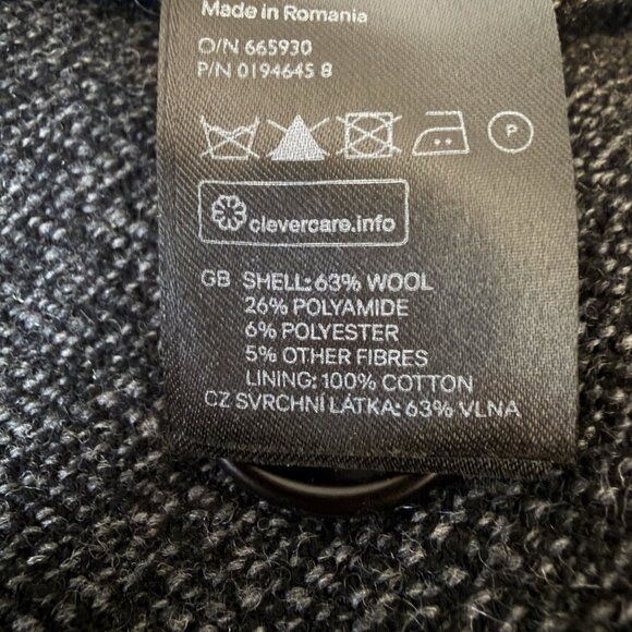 Isabel Marant Pour H&M Salt & Pepper Tweed Wool Blazer Office Career Boxy Size 2 - Picture 6 of 9